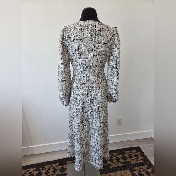 Lightweight Midi Dress Formal Office Career Funeral Event School Teacher Small - Picture 5 of 12